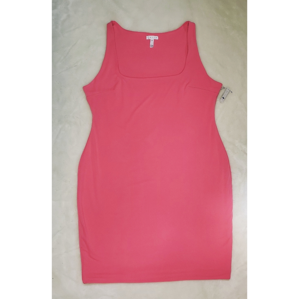 Leith Hot Pink Bodycon Tank Dress Plus Size 2X